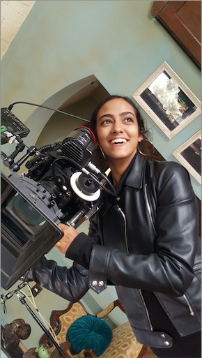 Haya Khairat on set