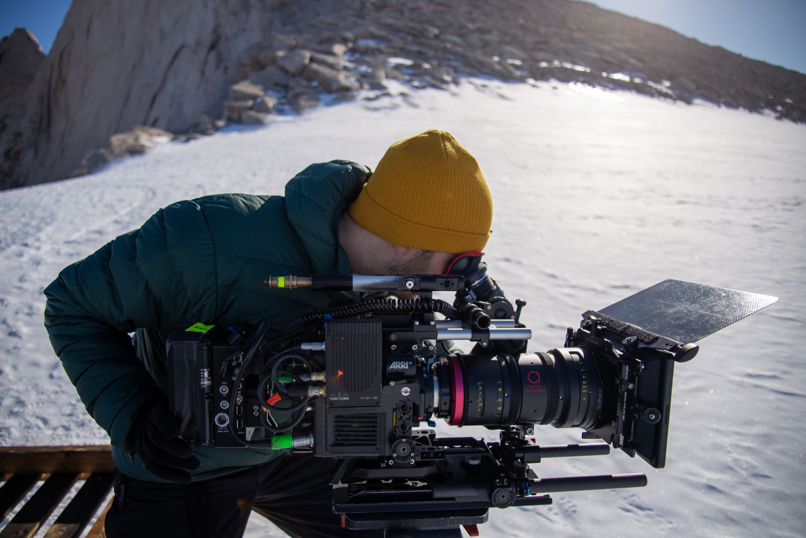 Pieter Van Alphen shooting with Angénieux Optimo Ultra Compact in Antartica