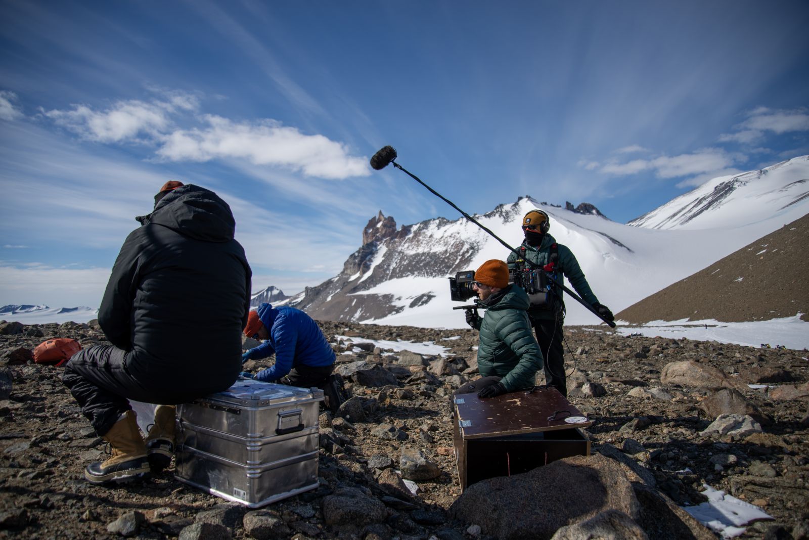 Documentary team filming