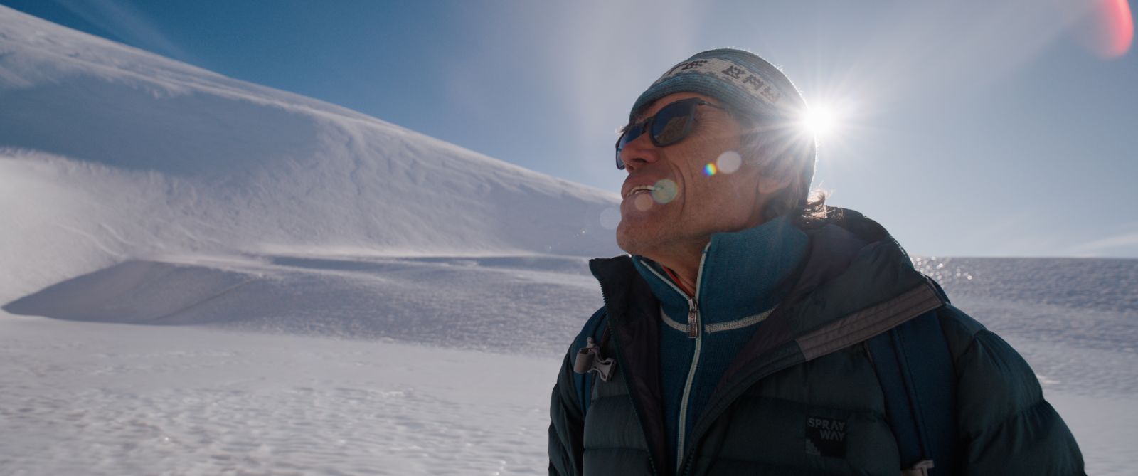 a man standing in the snow